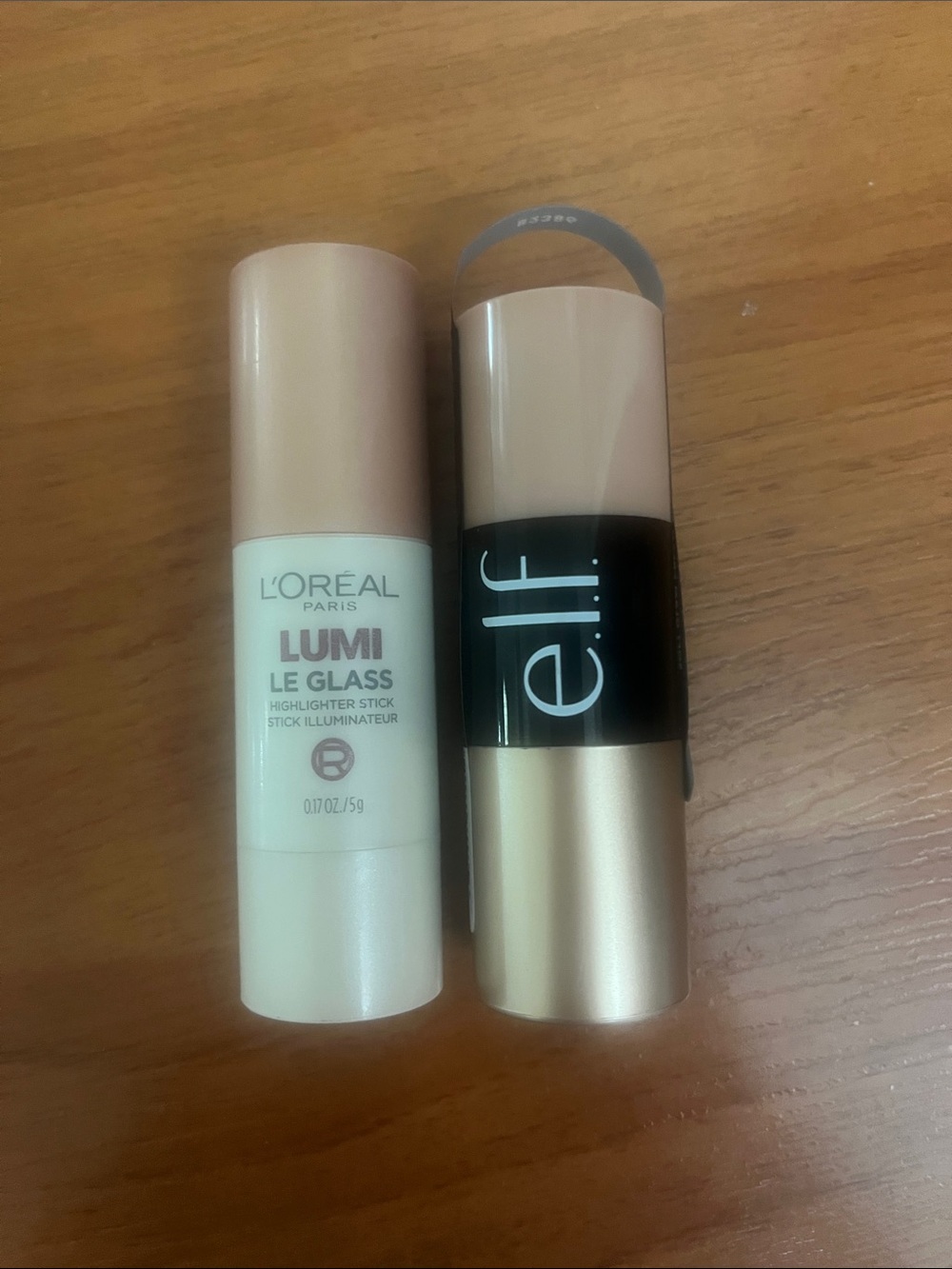 L'Oréal Lumi le Glass Highlighter & e.l.f. Soft Glam Cream Bronzer Stick Duo